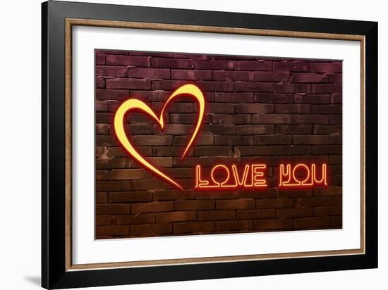 Urban Neon Collection - Love You-Philippe Hugonnard-Framed Premium Giclee Print