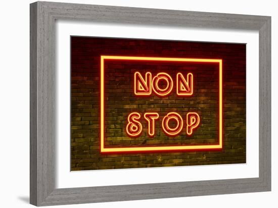 Urban Neon Collection - Non Stop-Philippe Hugonnard-Framed Art Print
