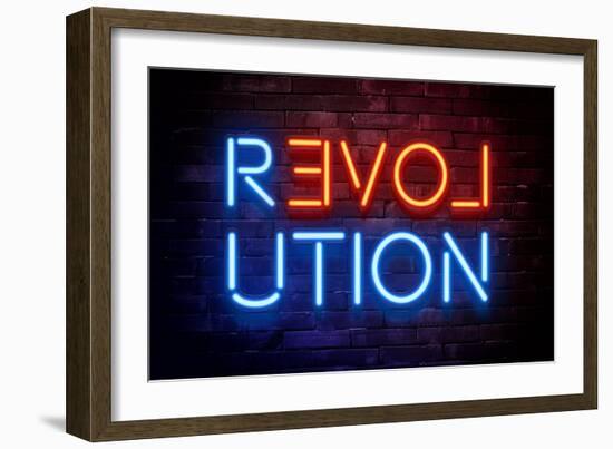 Urban Neon Collection - Revolution-Philippe Hugonnard-Framed Art Print