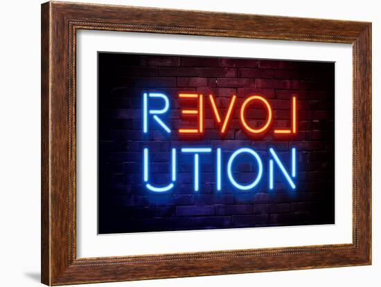 Urban Neon Collection - Revolution-Philippe Hugonnard-Framed Art Print