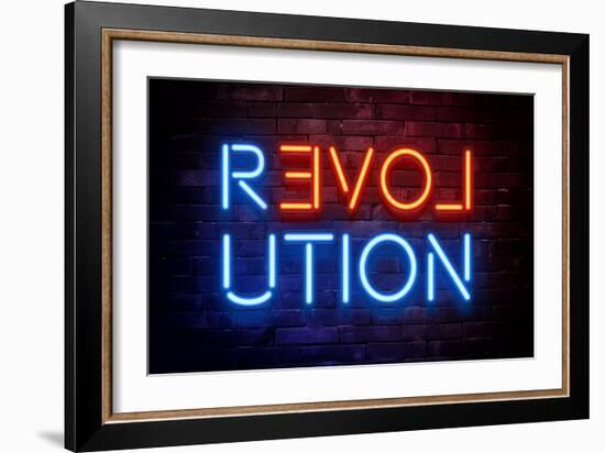 Urban Neon Collection - Revolution-Philippe Hugonnard-Framed Art Print