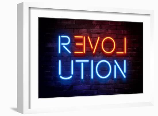 Urban Neon Collection - Revolution-Philippe Hugonnard-Framed Art Print