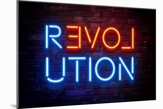 Urban Neon Collection - Revolution-Philippe Hugonnard-Mounted Art Print