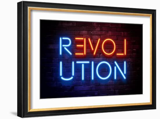 Urban Neon Collection - Revolution-Philippe Hugonnard-Framed Art Print