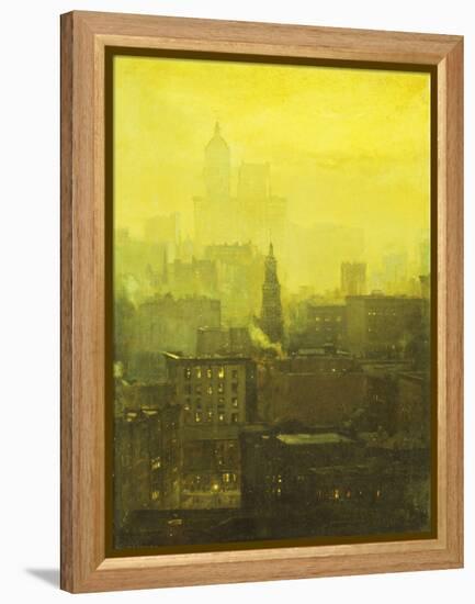 Urban Nocturne-Paul Cornoyer-Framed Premier Image Canvas