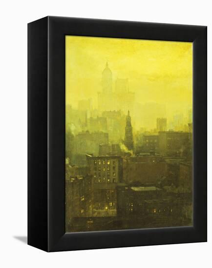 Urban Nocturne-Paul Cornoyer-Framed Premier Image Canvas