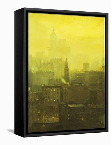 Urban Nocturne-Paul Cornoyer-Framed Premier Image Canvas