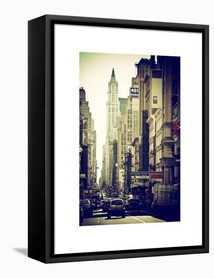 Urban Scene, 401 Broadway, Soho, Manhattan, NYC, White Frame-Philippe Hugonnard-Framed Stretched Canvas