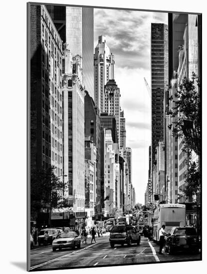 Urban Scene, Architecture and Buildings, Midtown Manhattan, NYC, USA, Black and White Photography-Philippe Hugonnard-Mounted Photographic Print