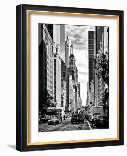 Urban Scene, Architecture and Buildings, Midtown Manhattan, NYC, USA, Black and White Photography-Philippe Hugonnard-Framed Photographic Print