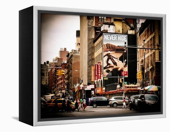 Urban Scene, Chinatown, Manhattan, New York, United States, Vintage-Philippe Hugonnard-Framed Premier Image Canvas