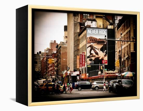 Urban Scene, Chinatown, Manhattan, New York, United States, Vintage-Philippe Hugonnard-Framed Premier Image Canvas