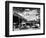 Urban Scene, Coney Island Av and Subway Station, Brooklyn, Ny, US, USA, Black and White Photography-Philippe Hugonnard-Framed Photographic Print