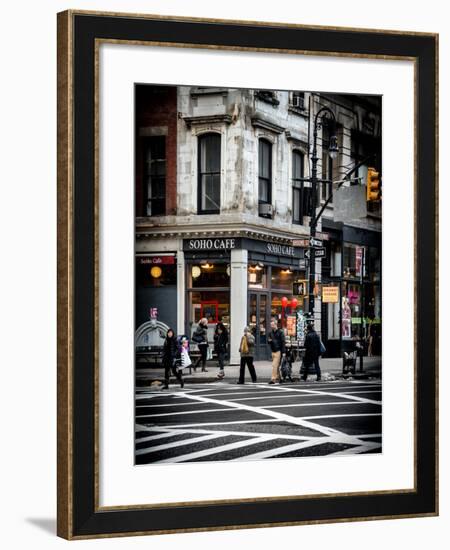 Urban Scene in Broadway - NYC Crosswalk - Manhattan - New York City - United States - USA-Philippe Hugonnard-Framed Photographic Print