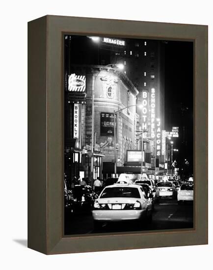 Urban Scene with Yellow Cab by Night at Times Square, Manhattan, NYC, Classic Old-Philippe Hugonnard-Framed Premier Image Canvas