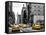 Urban Scene with Yellow Cab in Broadway-Philippe Hugonnard-Framed Premier Image Canvas