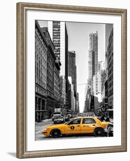 Urban Scene with Yellow Taxis-Philippe Hugonnard-Framed Photographic Print