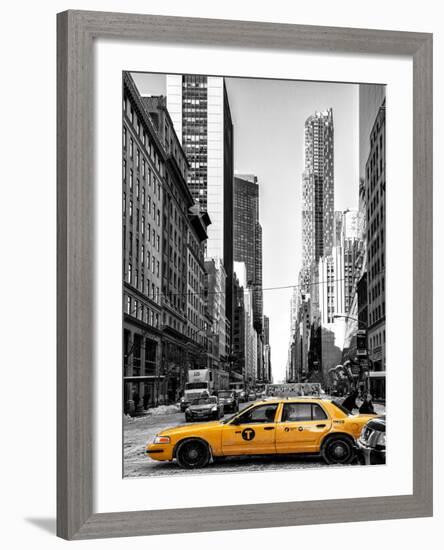 Urban Scene with Yellow Taxis-Philippe Hugonnard-Framed Photographic Print