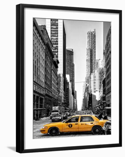 Urban Scene with Yellow Taxis-Philippe Hugonnard-Framed Photographic Print