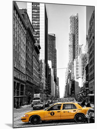 Urban Scene with Yellow Taxis-Philippe Hugonnard-Mounted Photographic Print