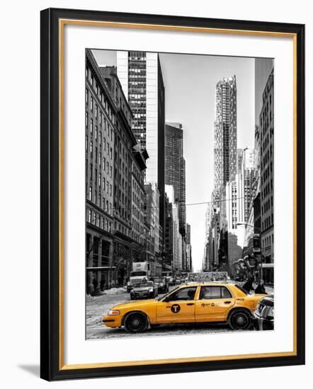Urban Scene with Yellow Taxis-Philippe Hugonnard-Framed Photographic Print