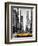 Urban Scene with Yellow Taxis-Philippe Hugonnard-Framed Art Print