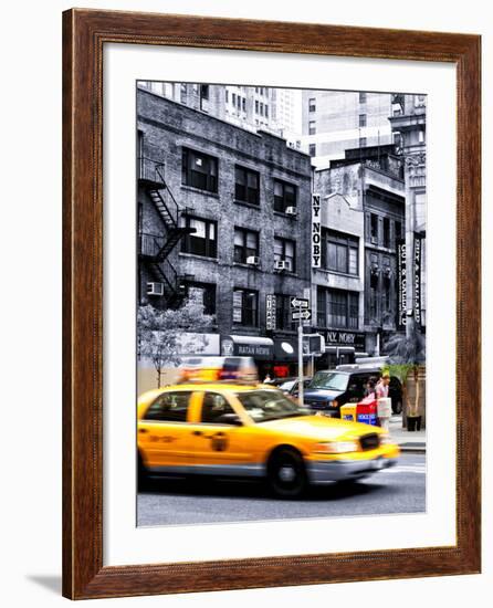 Urban Scene, Yellow Taxi, 34th St, Downtown Manhattan, New York, United States, Art Colors-Philippe Hugonnard-Framed Photographic Print