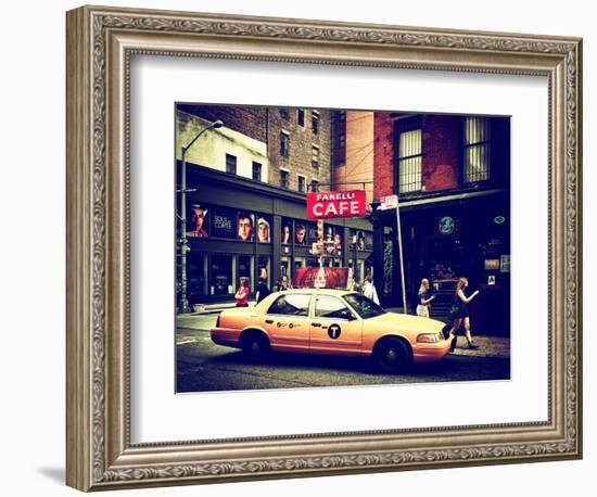 Urban Scene, Yellow Taxi, Prince Street, Lower Manhattan, New York City, United States, Vintage-Philippe Hugonnard-Framed Photographic Print