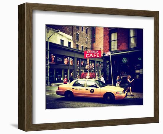 Urban Scene, Yellow Taxi, Prince Street, Lower Manhattan, New York City, United States, Vintage-Philippe Hugonnard-Framed Photographic Print