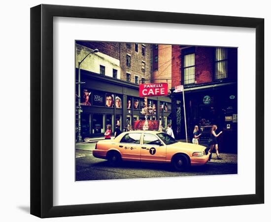 Urban Scene, Yellow Taxi, Prince Street, Lower Manhattan, New York City, United States, Vintage-Philippe Hugonnard-Framed Photographic Print