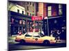 Urban Scene, Yellow Taxi, Prince Street, Lower Manhattan, New York City, United States, Vintage-Philippe Hugonnard-Mounted Photographic Print
