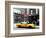 Urban Scene, Yellow Taxi, Prince Street, Lower Manhattan, NYC, Black and White Photography Colors-Philippe Hugonnard-Framed Photographic Print