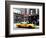 Urban Scene, Yellow Taxi, Prince Street, Lower Manhattan, NYC, Black and White Photography Colors-Philippe Hugonnard-Framed Photographic Print