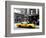 Urban Scene, Yellow Taxi, Prince Street, Lower Manhattan, NYC, Black and White Photography Colors-Philippe Hugonnard-Framed Photographic Print