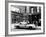 Urban Scene, Yellow Taxi, Prince Street, Lower Manhattan, NYC, US, Black and White Photography-Philippe Hugonnard-Framed Photographic Print