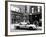 Urban Scene, Yellow Taxi, Prince Street, Lower Manhattan, NYC, US, Black and White Photography-Philippe Hugonnard-Framed Photographic Print