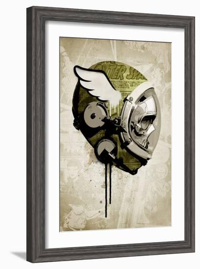 Urban Spaceman-Hidden Moves-Framed Art Print