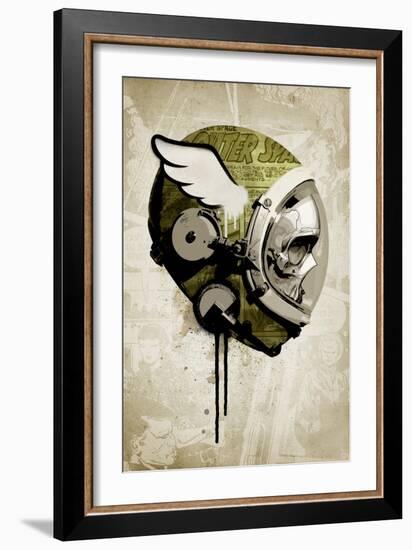 Urban Spaceman-Hidden Moves-Framed Art Print