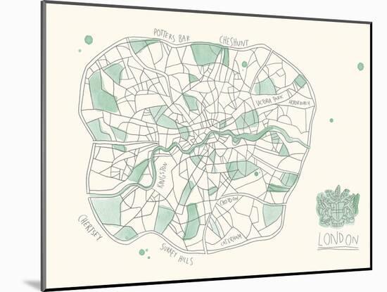 Urban Sprawl - London-Kristine Hegre-Mounted Giclee Print