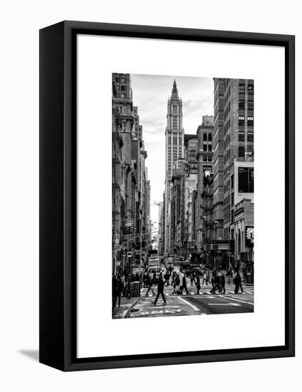 Urban Street Scene in Broadway - Canal Street - Manhattan - New York City - United States-Philippe Hugonnard-Framed Stretched Canvas