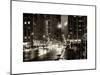 Urban Street View on Avenue of the Americas by Night-Philippe Hugonnard-Mounted Art Print