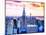 Urban Stretch Series, Fine Art, Skyline, Sunset, Empire State Building, Manhattan, NYC, US-Philippe Hugonnard-Mounted Photographic Print