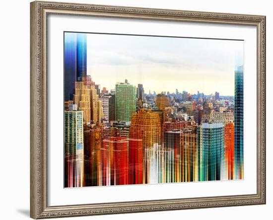 Urban Stretch Series - Skyline of Manhattan at Sunset - New York-Philippe Hugonnard-Framed Photographic Print
