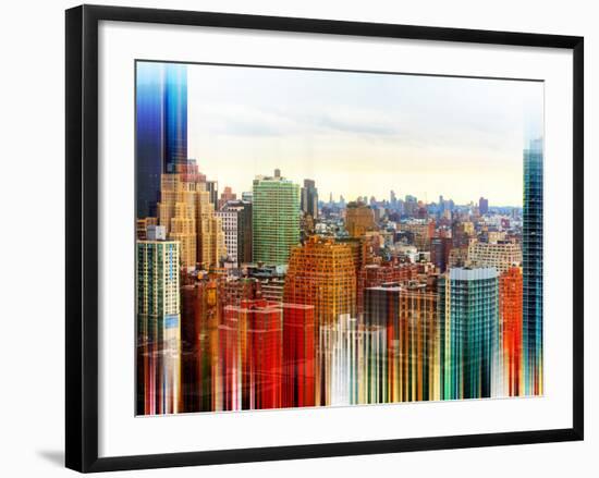 Urban Stretch Series - Skyline of Manhattan at Sunset - New York-Philippe Hugonnard-Framed Photographic Print