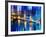 Urban Stretch Series - The Tower Bridge over the River Thames by Night - London-Philippe Hugonnard-Framed Photographic Print