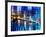 Urban Stretch Series - The Tower Bridge over the River Thames by Night - London-Philippe Hugonnard-Framed Photographic Print