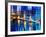 Urban Stretch Series - The Tower Bridge over the River Thames by Night - London-Philippe Hugonnard-Framed Photographic Print