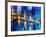 Urban Stretch Series - The Tower Bridge over the River Thames by Night - London-Philippe Hugonnard-Framed Photographic Print