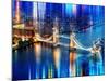 Urban Stretch Series - The Tower Bridge over the River Thames by Night - London-Philippe Hugonnard-Mounted Photographic Print