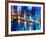 Urban Stretch Series - The Tower Bridge over the River Thames by Night - London-Philippe Hugonnard-Framed Photographic Print